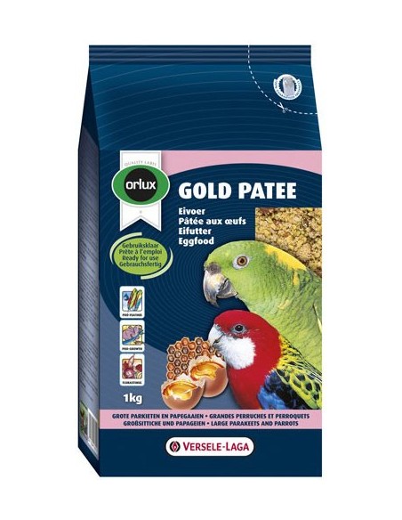 Patée Gold Gdes Perruches Et Perroquets 1Kg