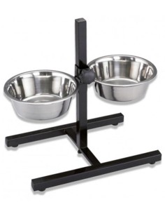 Support + 2 Gamelles 25Cm 2x2,80L