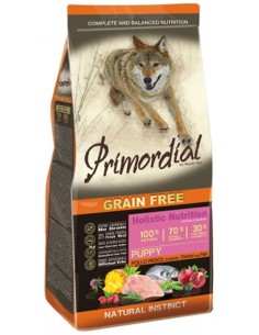 Croquettes sans céréales Primordial pour chiot - riches en poulet - 12kg