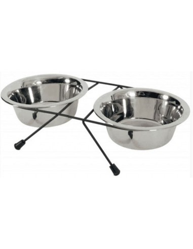 Support + 2 Bols Inox 700Ml Zolux