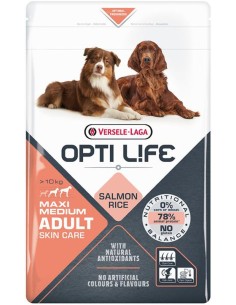 Medium  et  Maxi Adult Skin Care 12.5Kg - Opti-Life - Croquettes chiens adultes