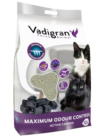 Litière bentonite Maximum CHARBON ACTIV 12kg