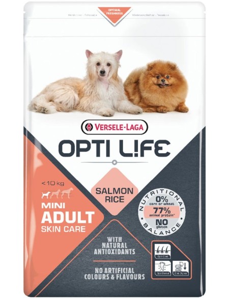 Mini Adult Skin Care 2.5Kg - Opti-Life - Croquettes chiens adultes