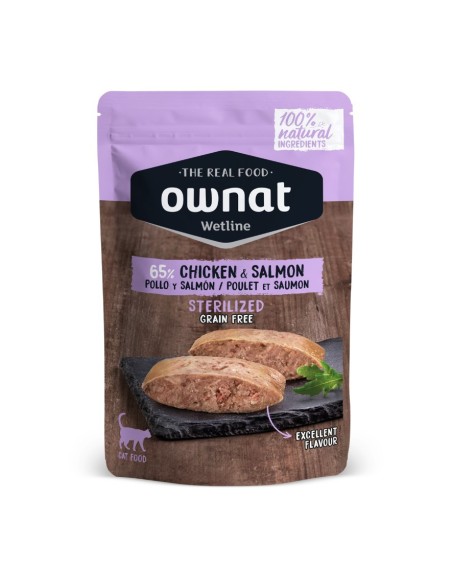 Ownat Chat Wetline Poulet et Saumon 85gr