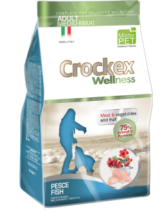 CROCKEX chien Med-Maxi  adult - Poisson  Riz 12Kg