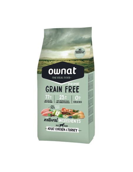 Ownat Chien GF Prime Adult Poulet/Dinde 12kg