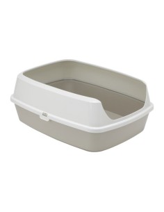 Bac a Chat+Rebord Gris Large 50,4x38x21,4cm