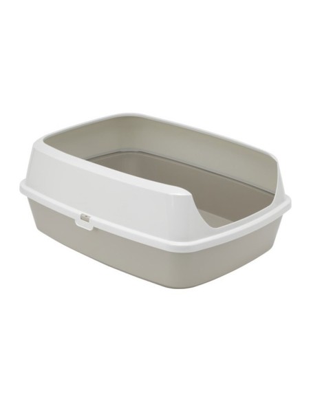 Bac a Chat+Rebord Gris Large 50,4x38x21,4cm